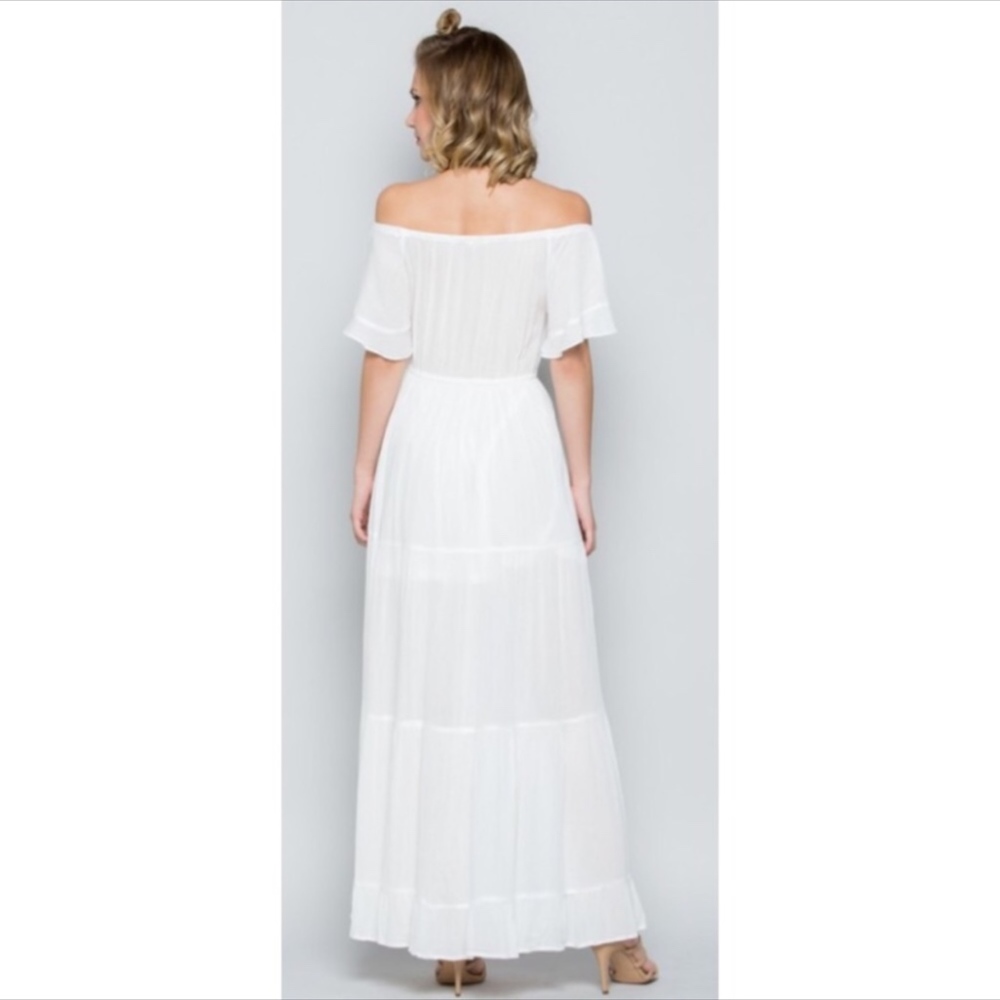 Embroidered Off Shoulder Maxi - Picture 4 of 6